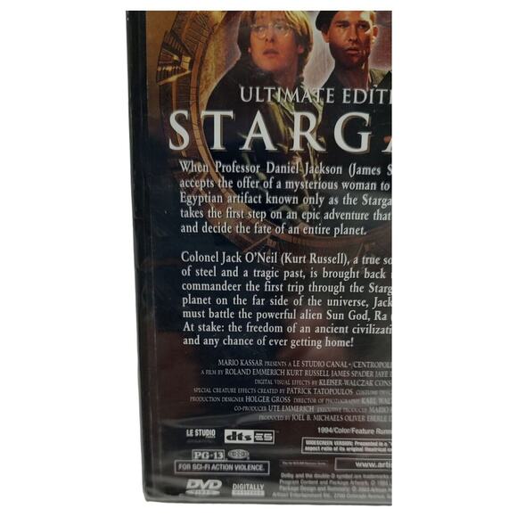 Vntg Stargate 1994 Dvd Ultimate Edition Extended Cut Kurt Russell Movie Action - Picture 9 of 15